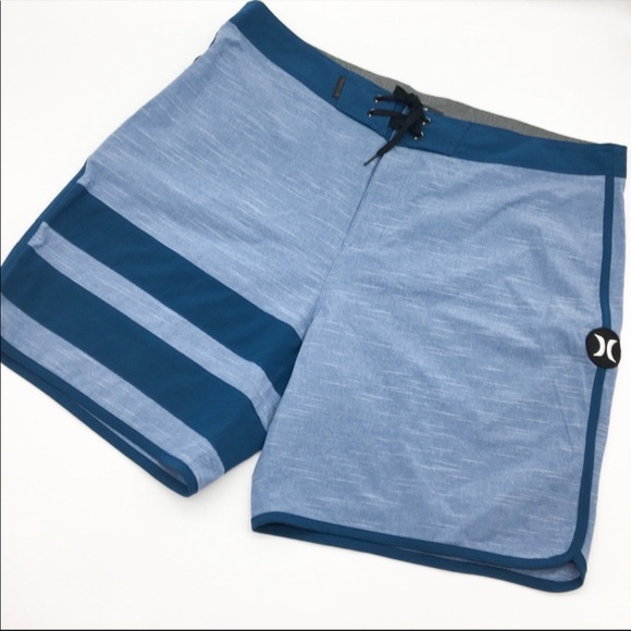 Hurley Men’s Size 34 Phantom Block Party Board shorts Blue Swim Shorts Pocket - Picture 2 of 6